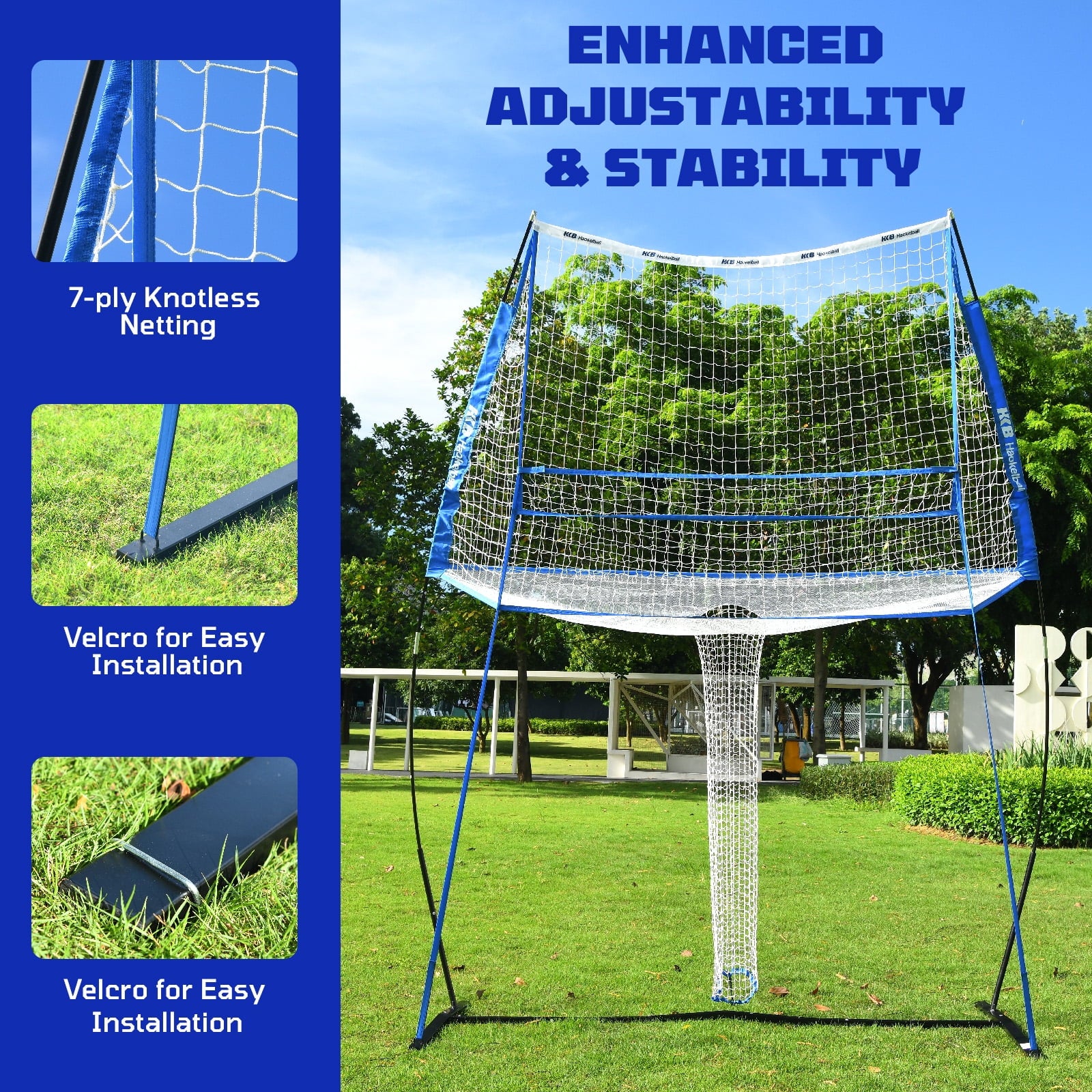 Haokelball 11x 8 ft Volleyball Training Equipment Practice Net Station for Backyard Indoor Outdoor