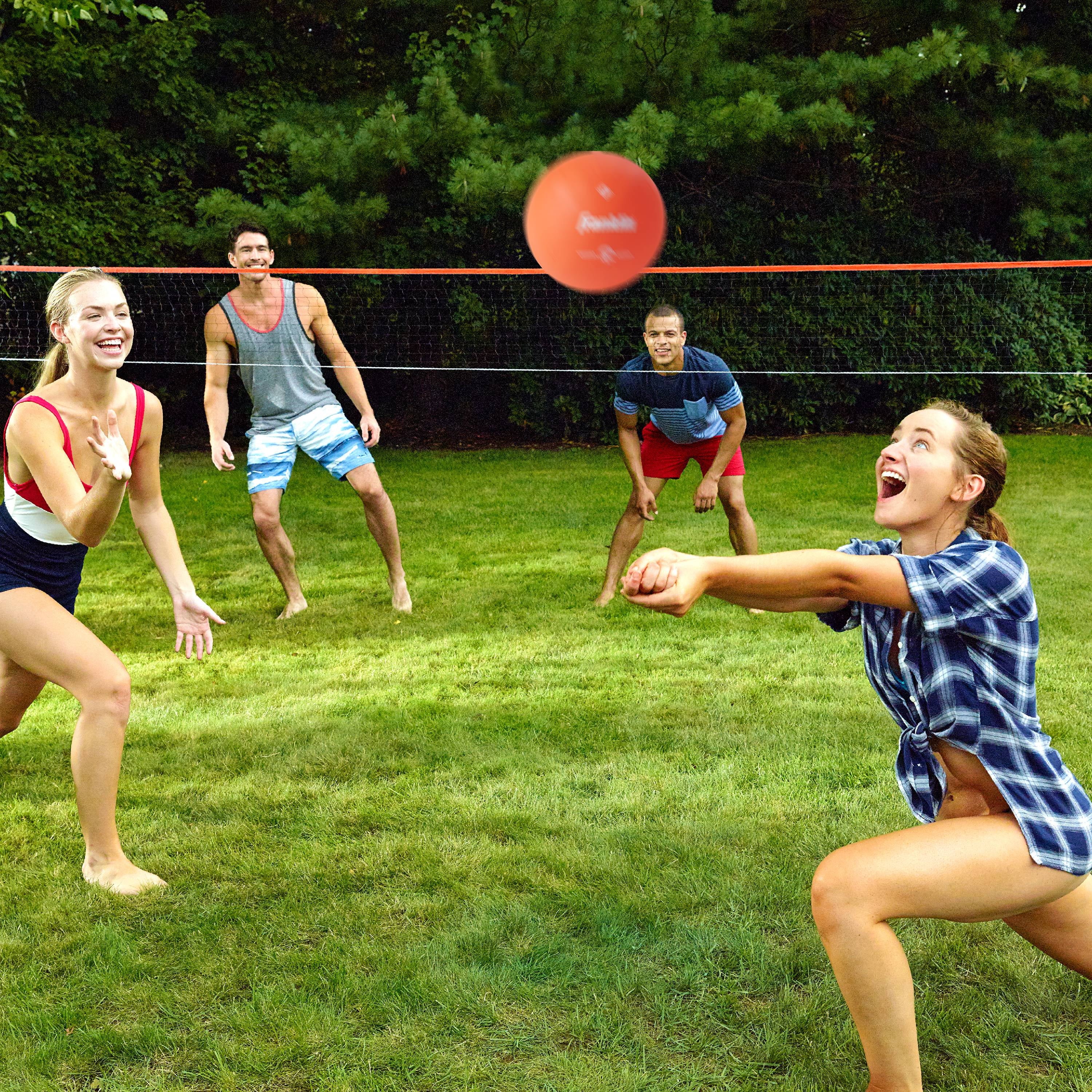 Franklin Sports Volleyball Set with Portable Net + Ball - Starter