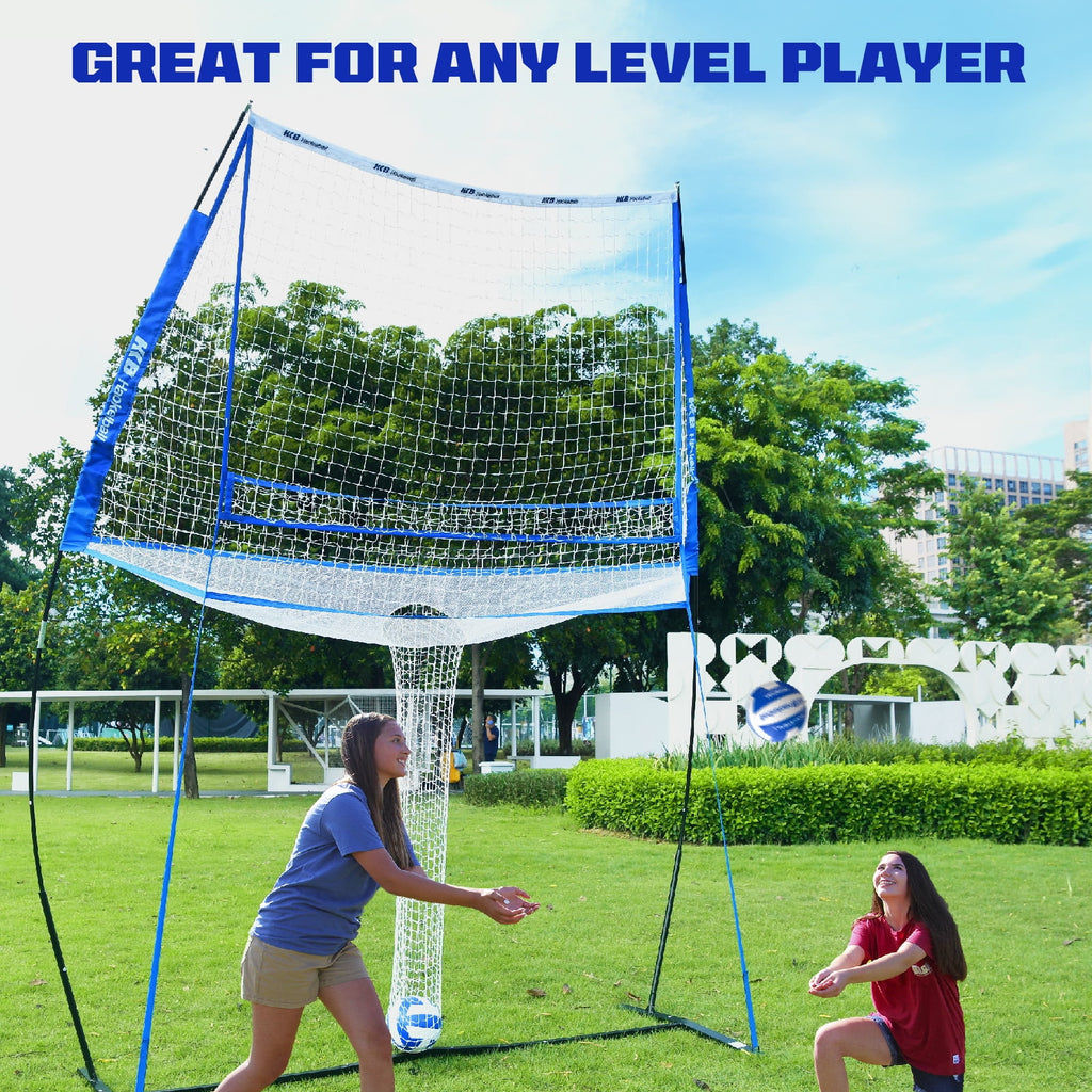 Haokelball 11x 8 ft Volleyball Training Equipment Practice Net Station for Backyard Indoor Outdoor