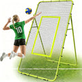 Adjustable Volleyball Rebounder Net, Durable Portable Steel Frame for Improving Volleying, Bumping, Spiking Skills, 7x4 FT