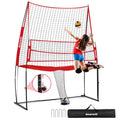 Bearwill Volleyball Training Equipment, Volleyball Practice Net System Update Freely Adjustable, Portable Volleyball Net for Backyard Indoor Outdoor Hitting Serving Passing Practice