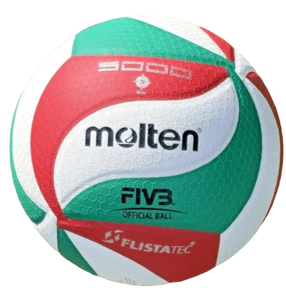V5 Volleyball M5000 Soft Touch, Indoor/Outdoor PU Leather Ball, Size 5
