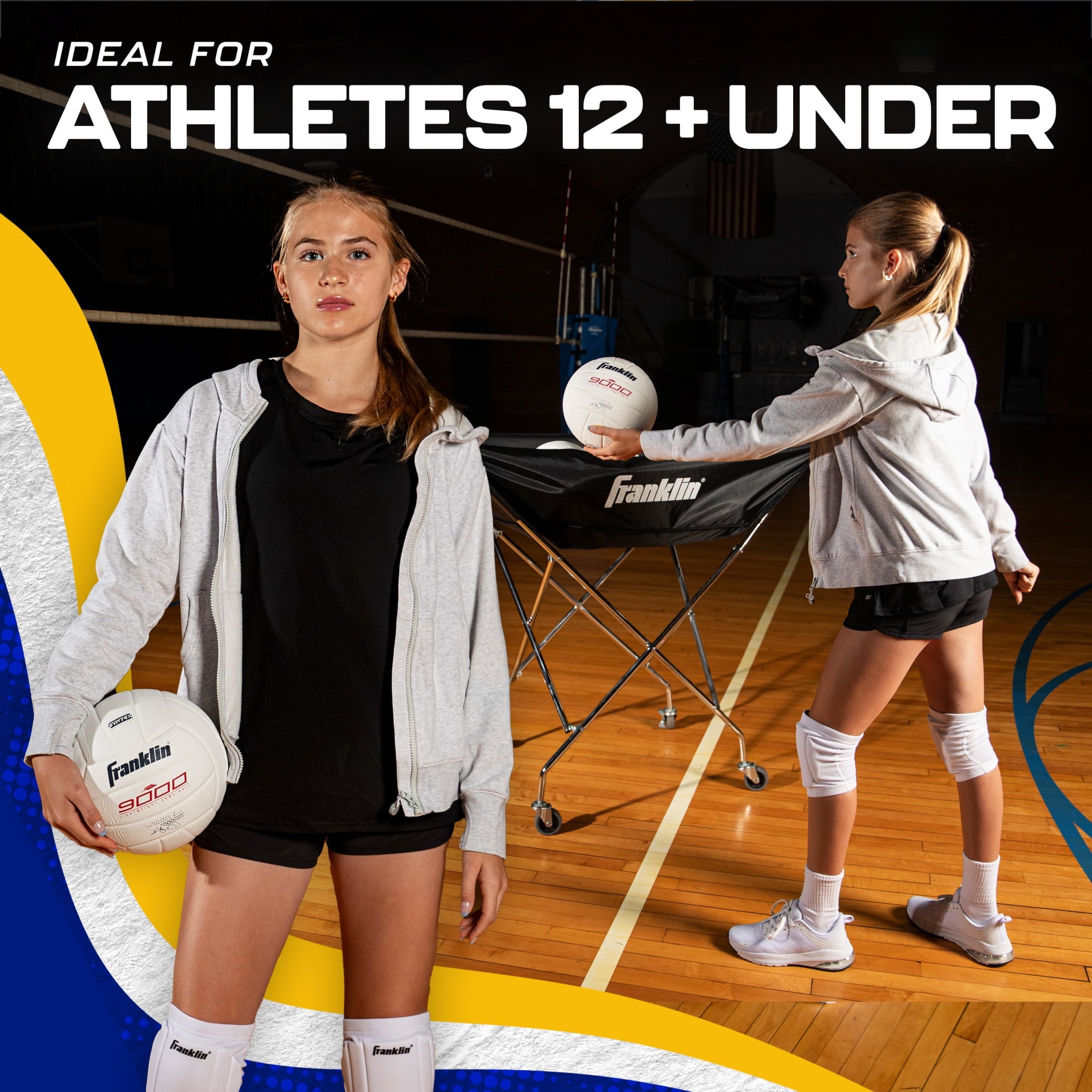 Franklin Sports Indoor Game Volleyball Lite - Premium 9000 Soft Youth Ball- Kids Competition Ball