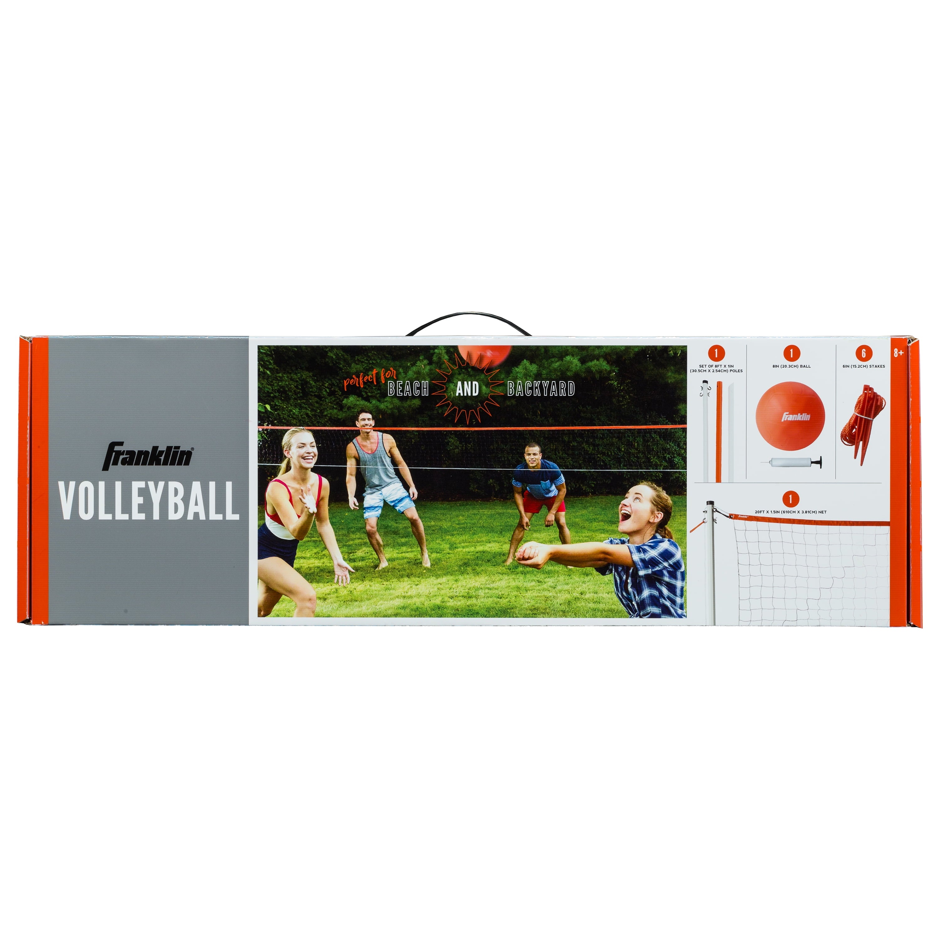 Franklin Sports Volleyball Set with Portable Net + Ball - Starter