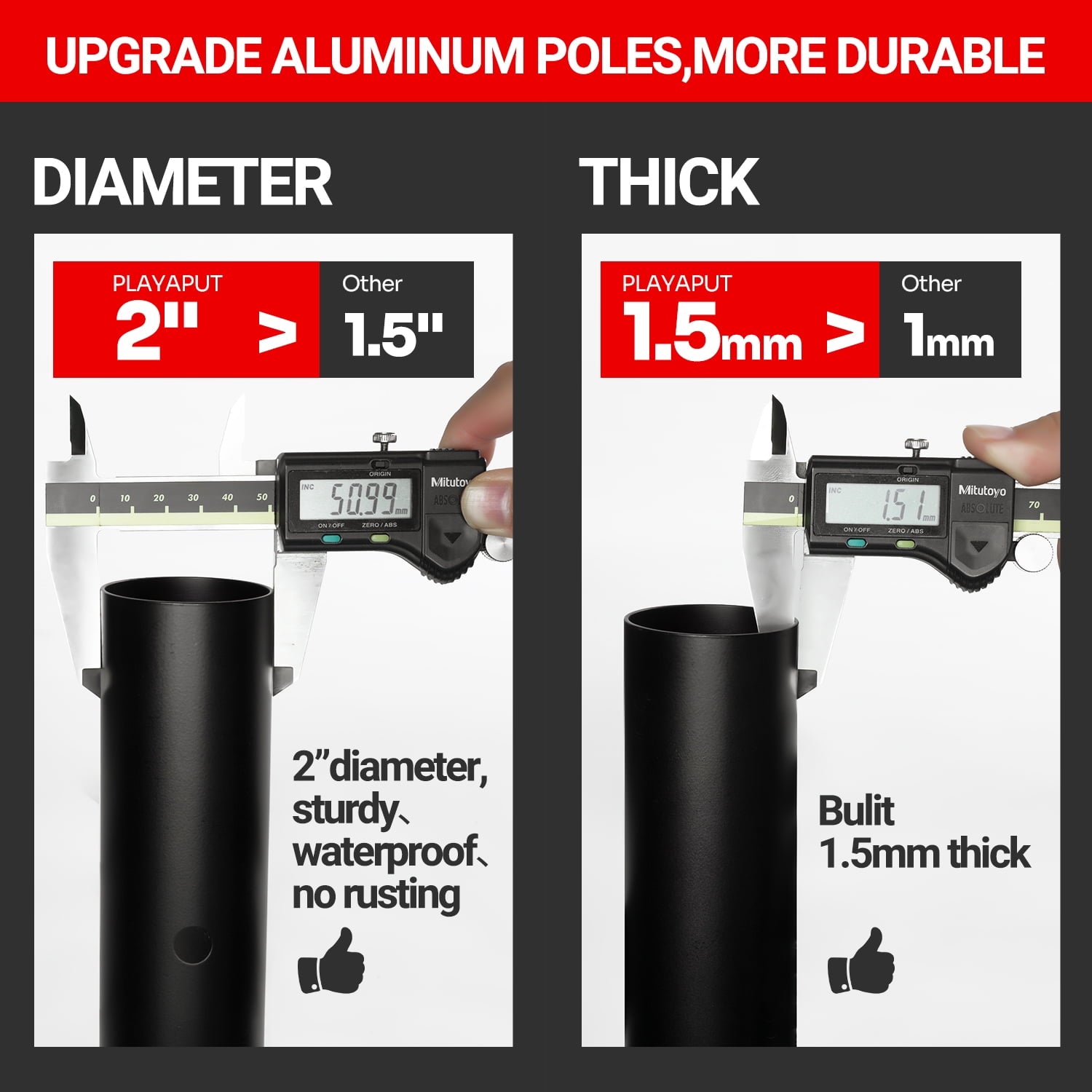 CureCalor Outdoor Professional Volleyball Net Set System, 32* 8 Feets, 3 Height Adjustable, Red