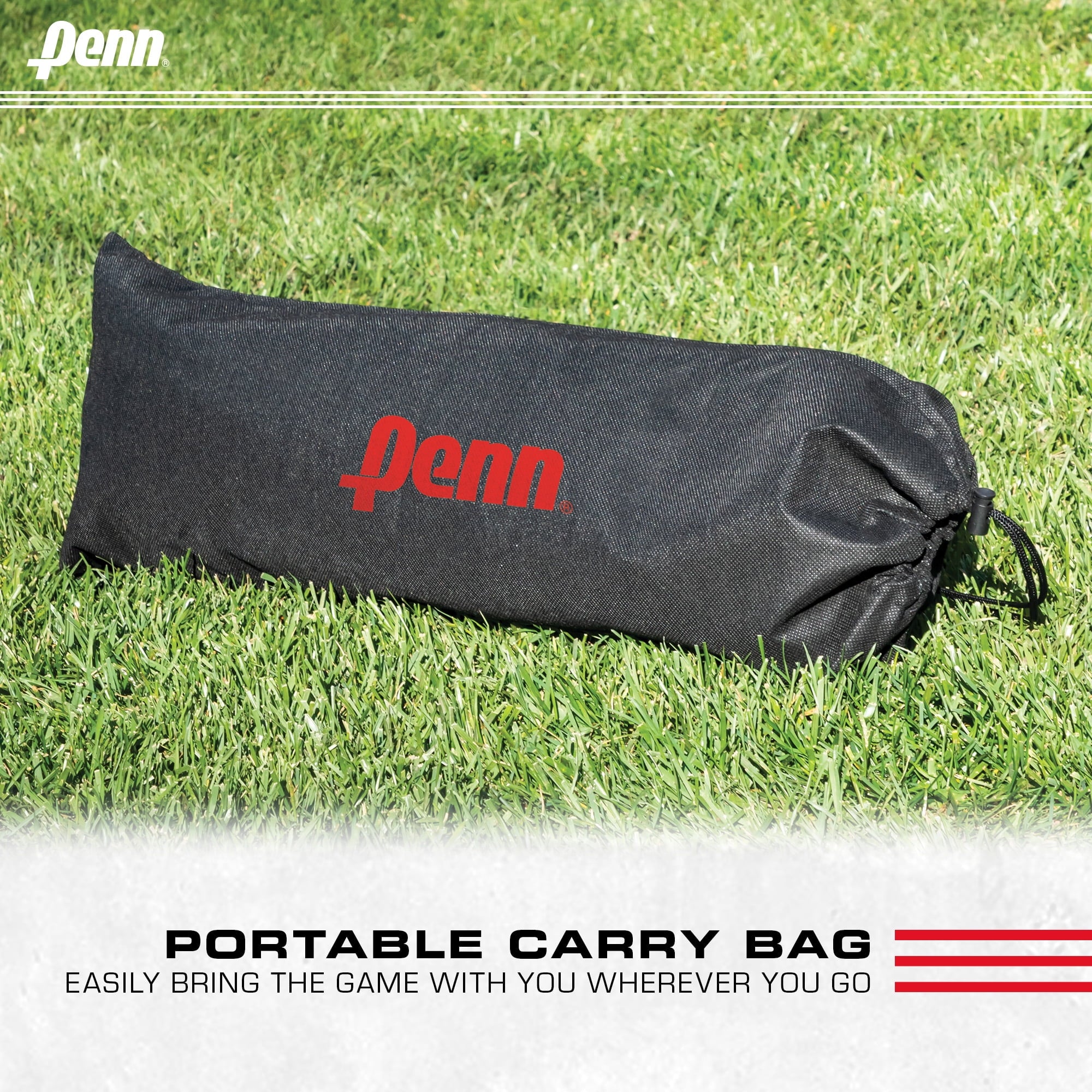 Penn Easy Fit Premium Volleyball Set, Includes Adjustable Net and Ball - Extends from 10 ft. to 30 ft. to fit your yard